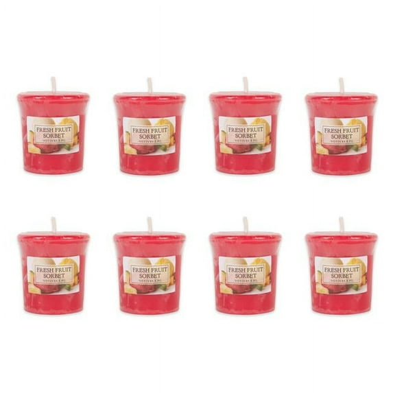 Midwest Design Imports Votive Candle, Fresh Fruit Sorbet, 8 Count, Pack