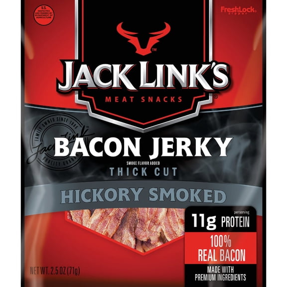 Midwest Distribution Jack Link's Hickory Smoked Bacon Jerky - Pack of 8