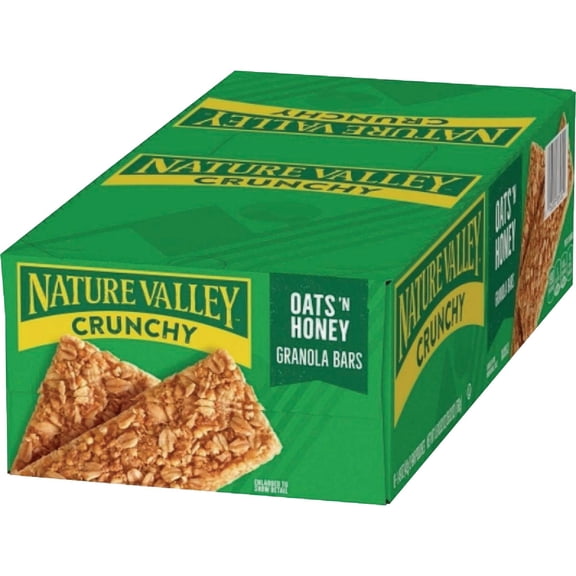 Midwest Distribution Nature Valley Oats 'n Honey Crunchy Granola Bar - Pack of 6