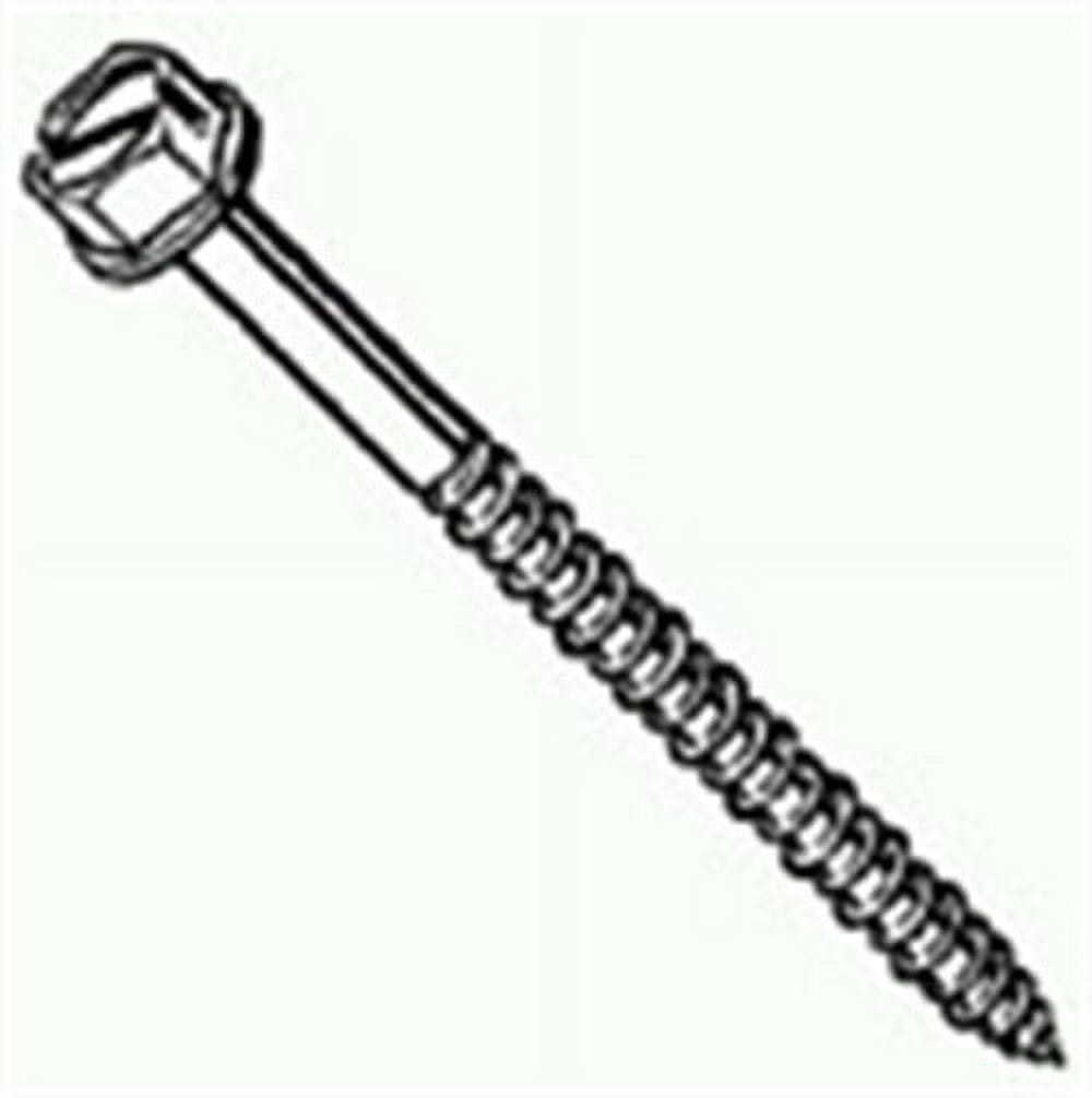 1/4" x 1-3/4" Blue Ruspert Coated Steel Slotted Hex Washer Head Masonry Screws