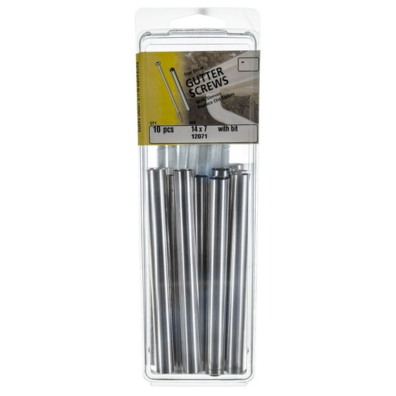 Midwest Fastener #14 x 7" White Steel Star Drive Pan Head Gutter Screws (10 pcs.)