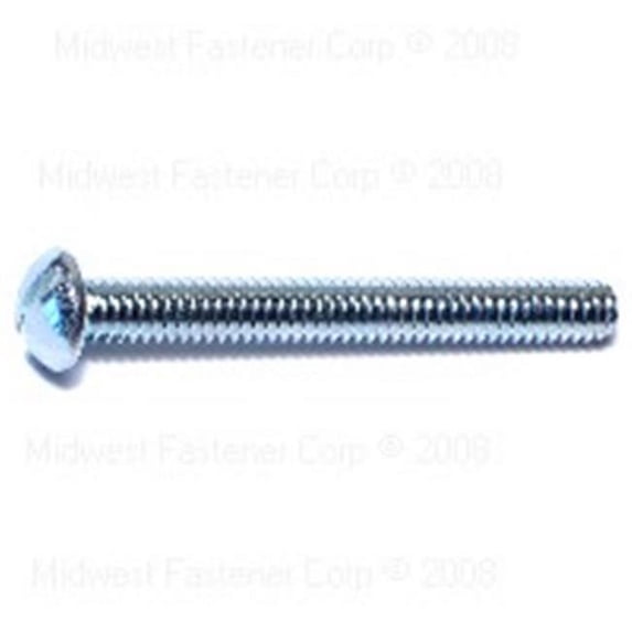 Midwest Fastener 1721 0.25-20 x 2.25 Slotted Round Machine Screws - 100 Piece
