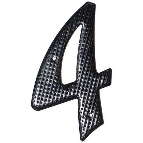 Midwest Fastener 313344 3.75 in. - 4 Black Aluminum House Numbers - 25 Piece