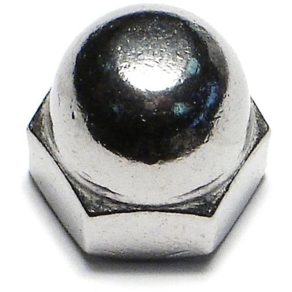 Midwest Fastener 33804 0.37-24 Stainless Acorn Cap Nuts - 6 Piece