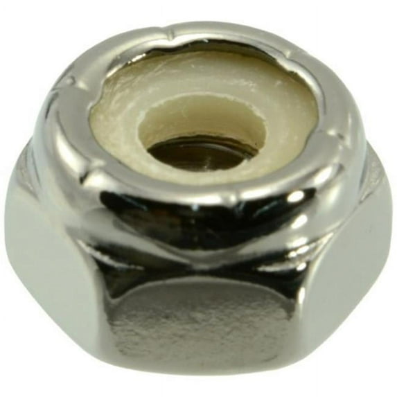 Midwest Fastener 34122 10-24 Nylon Insert Lock Chrome Nuts - 10 Piece