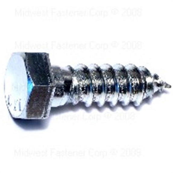 Midwest Fastener 50134 No.10, 0.62 x 2 Hex Lag Screws - 54 Piece