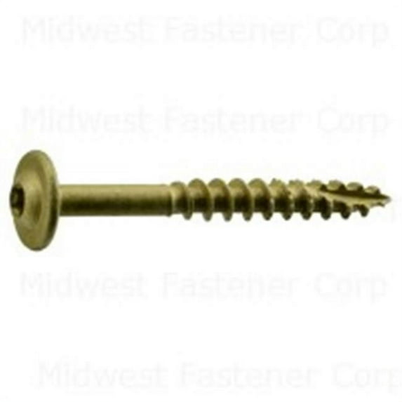 Midwest Fastener 51952 0.31 x 2.5 Star Lag Tan Screw - 50 Piece