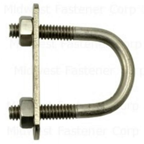 Midwest Fastener 52273 0.25-20 x 1 Stainless Steel Round U-Bolt - 10 Piece