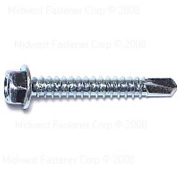Midwest Fastener 7781 12 x 1.5 Hex Washer Self-Drilling Screws - 2500 Piece