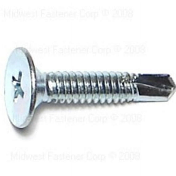 Midwest Fastener 7994 10 x 1 Phillips Wafer Self-Drilling Screws - 250 Piece
