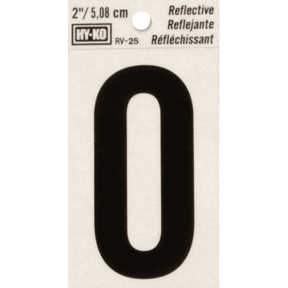 Midwest Fastener Hy-Ko Vinyl Reflective Letter O - Pack of 4