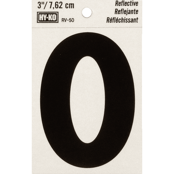 Midwest Fastener Hy-Ko Vinyl Reflective Letter O - Pack of 4  Construction & DIY Use, Standard Hardware Spec