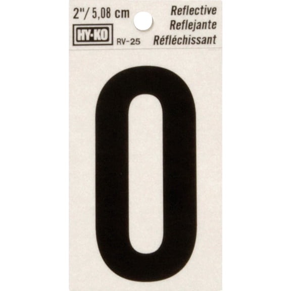 Midwest Fastener Hy-Ko Vinyl Reflective Letter O - Single Pack