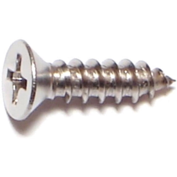 Midwest Fastener MF24445 8 x 0.62 Phillips Flat Sheet Metal Screws - 40 Piece