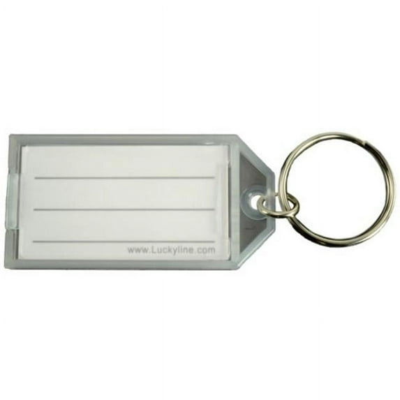 Midwest Fastener MF35561 Clear Ring Key Tag with Split - 6 Piece