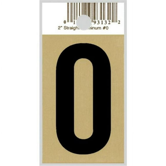 Midwest Fastener MF393132 2 in. - 0 Straight Black & Gold Numbers - 12 Piece
