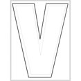 thumbnail image 1 of Midwest Fastener MF393806 3 in. - V White Die Cut Letters - 12 Piece, 1 of 1
