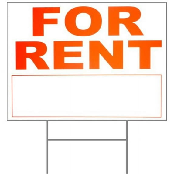 Midwest Fastener MF394045 18 x 24 for Rent Sign - 1 Piece