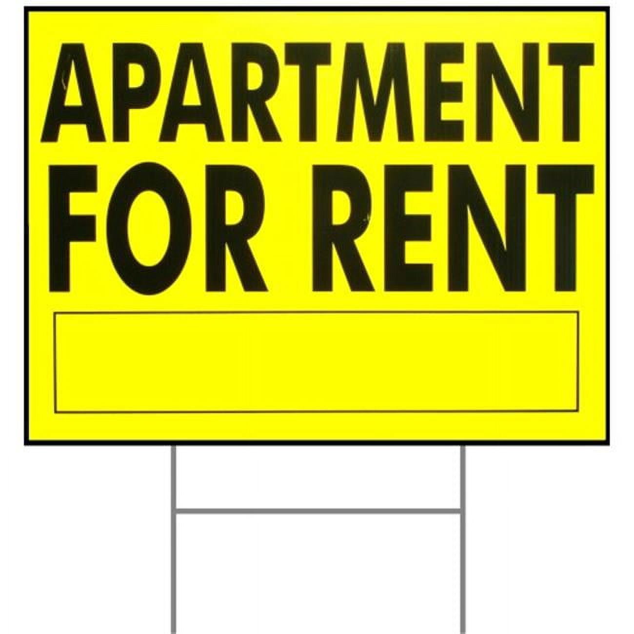 Midwest Fastener MF395009 18 x 24 Apartment for Yellow Rent Sign with H ...