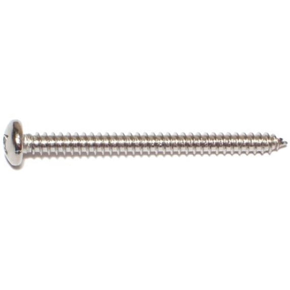 Midwest Fastener MF68192 12 x 2.5 Phillips Pan Sheet Metal Screws - 8 Piece
