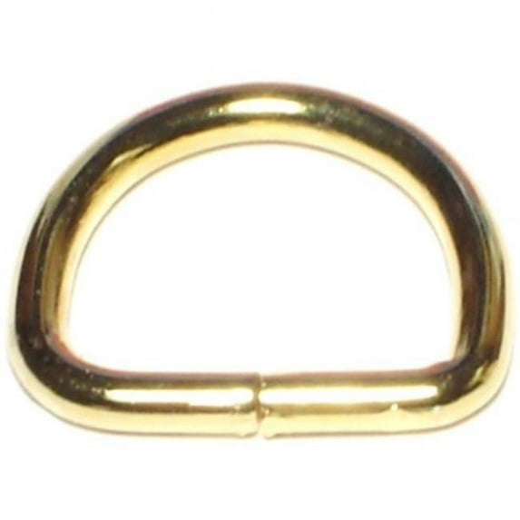 Midwest Fastener MF68628 0.87 Brass D-Rings - 15 Piece