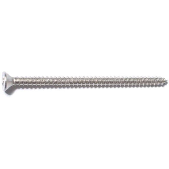 Midwest Fastener MF79337 9 x 3 Phillips Flat Hinge Nickel Screws - 8 Piece