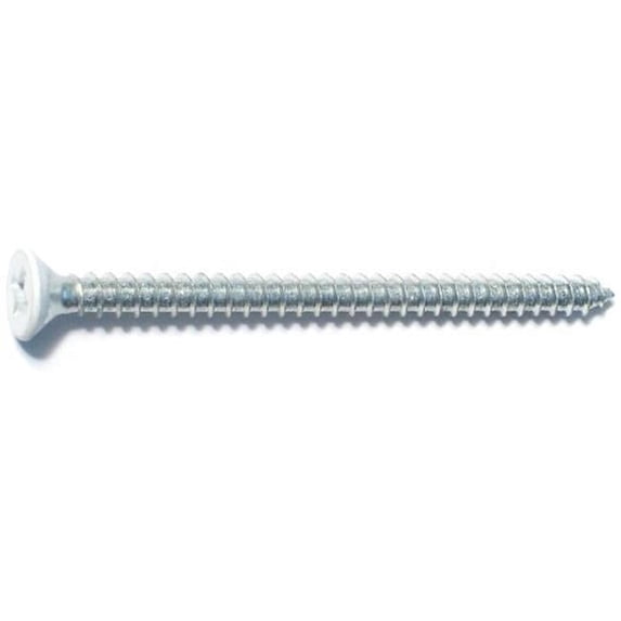 Midwest Fastener MF79376 9 x 2.5 White Phillips Flat Hinge Screws - 10 Piece