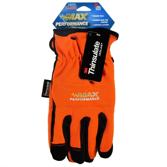 Midwest Gloves & Gear Max Performance Men's XL Thinsulate Lined Work Glove