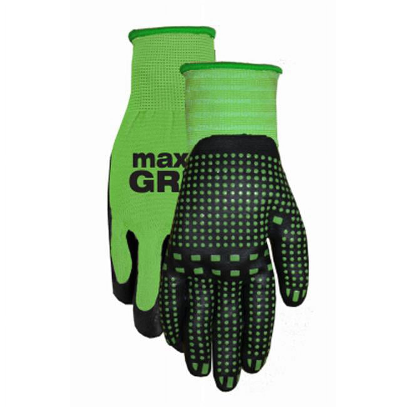 Adult Max Grip Red/Black Nitrile Dot Lined Gloves w/ Therma Lock