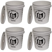 Midwest Homebrewing and Winemaking Supplies 7.9 gallon Plastic Fermentor with Lid (Four Pack)