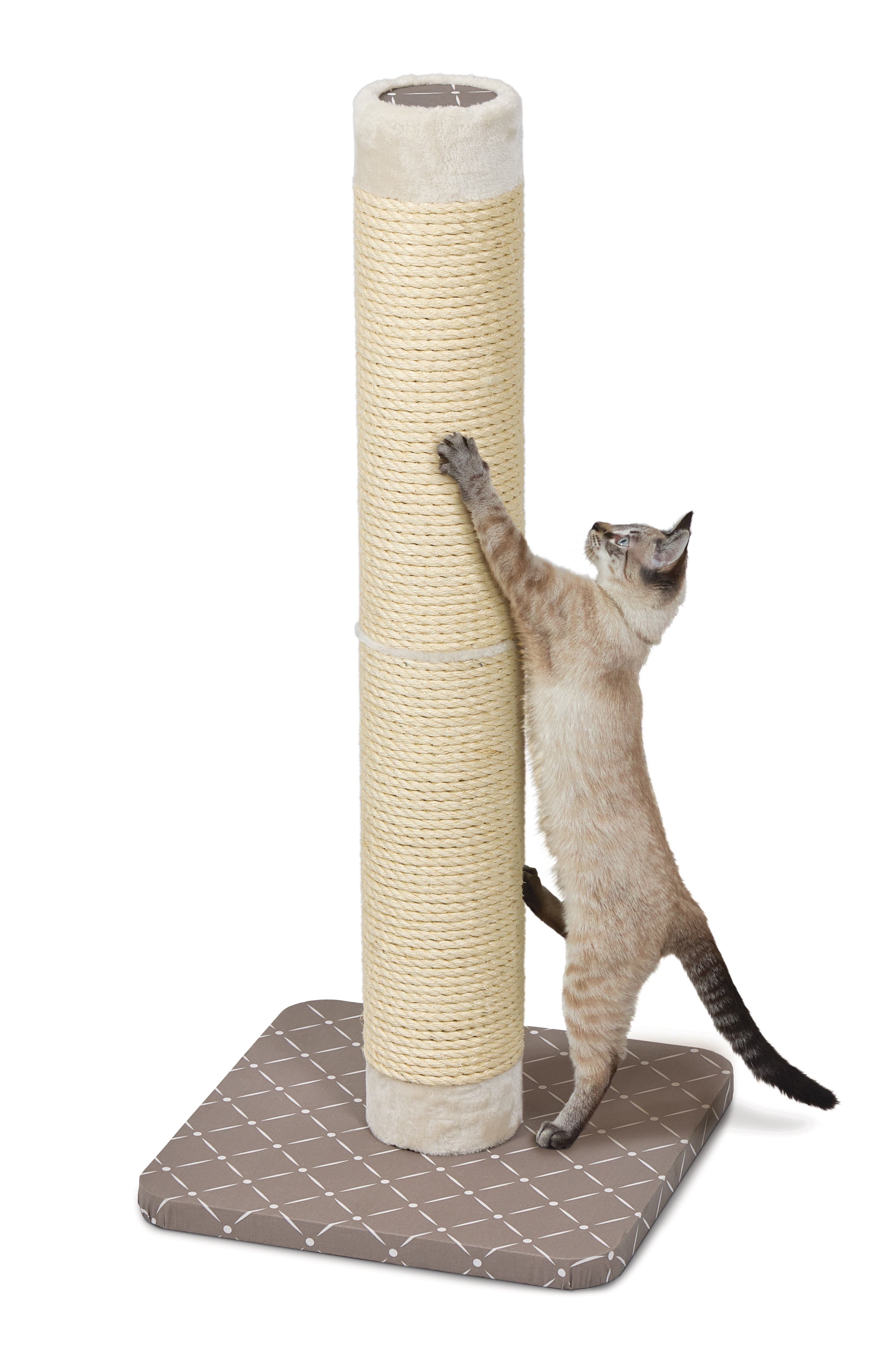 MidWest Homes for Pets Forte 41" Cat Scratching Post, Mushroom and White, XXL Cat Post