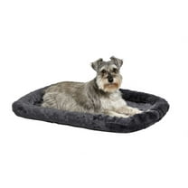 Midwest Homes For Pets / QuietTime Gray Fleece, Plush Bolstered Bed/ Fits 30-inch Crate/ Model-40230