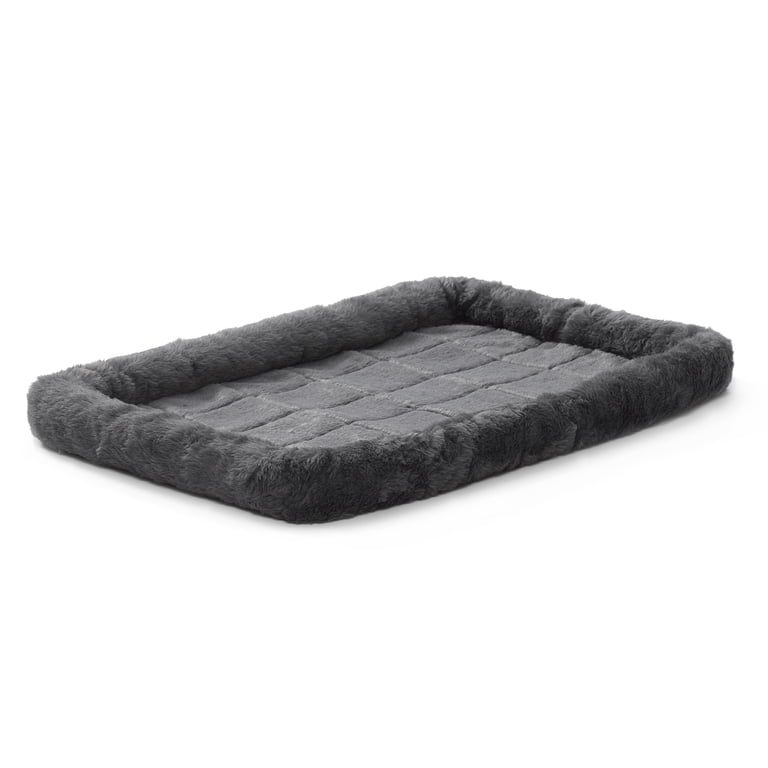 Quiet Time Bolster Dog Bed, Grey, 36" photo 1