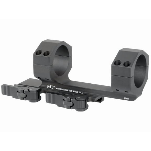 Midwest Industries QD Extended 1-Piece Cantilever Picatinny Scope Mount 35mm Rings Matte Black
