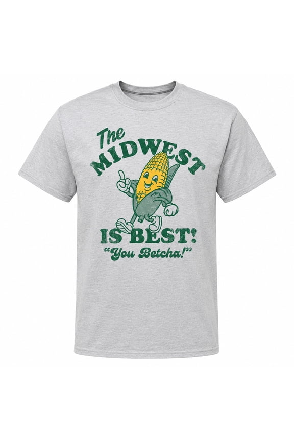 Midwest Is Best Funny Graphic T-Shirt, Unisex Classic Fit Corn Tee