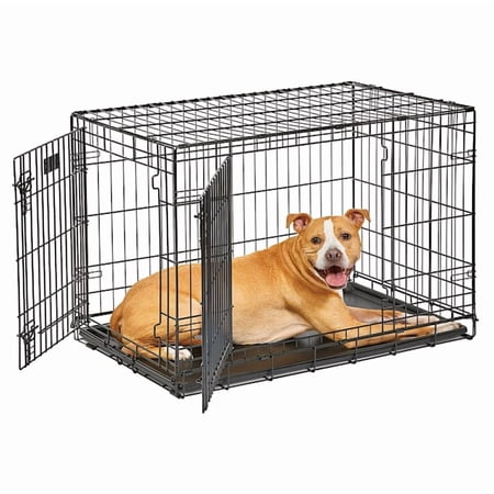 Midwest Lifestages Double Door Fold & Carry Crate for Dogs, 37.05" L X 24.97" W X 26.46"H