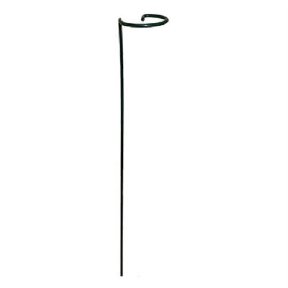 Midwest PP24GT 24" x 2" Green Single Loop Metal Plant Supports - Quantity of 12