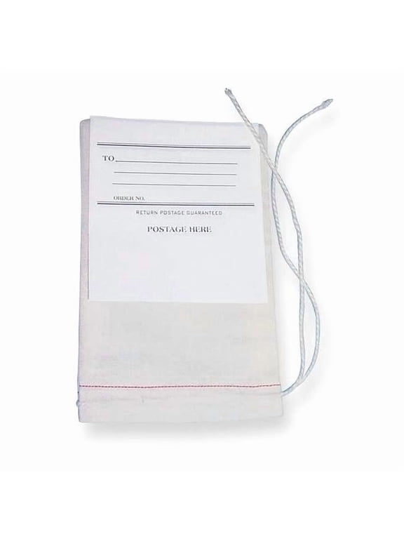 Drawstring Mailing Bagw/ Tag,6x4in,PK100 MP-46MB1