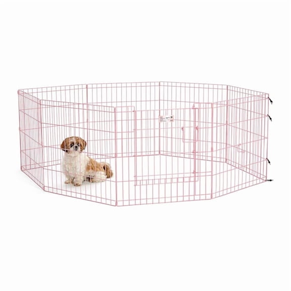 Midwest Pink Exercise Pen for Dogs, 24" H