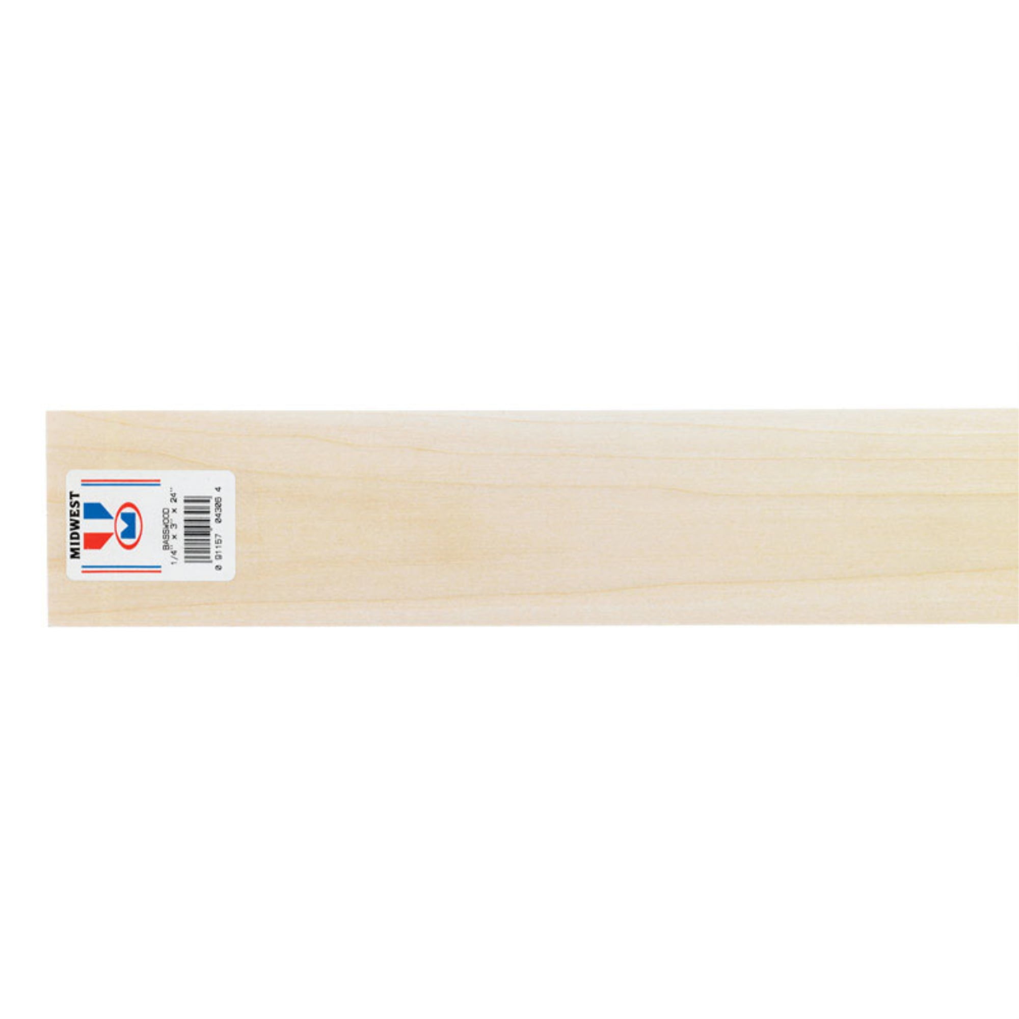 Midwest Products 1/8 in. T X 4 in. W X 2 ft. L Basswood Sheet #2/BTR Premium Grade Midwest Products 1/8 in. T X 4 in. W X 2 ft. L Basswood Sheet #2/BTR Premium Grade