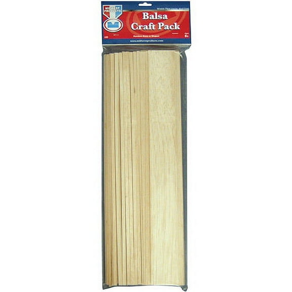 Midwest Products 30 Craft Pack, Balsa Multi-Colored