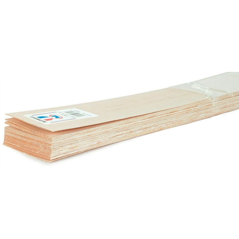 Midwest Products Balsa Wood Sheets - 10 Pieces, 3/16'' x 4'' x 36