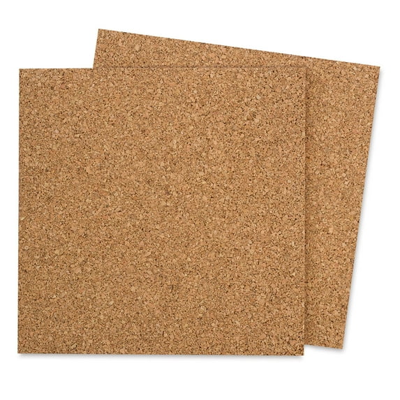Midwest Products Cork Board - 12" x 12" Sheets, Pkg of 2