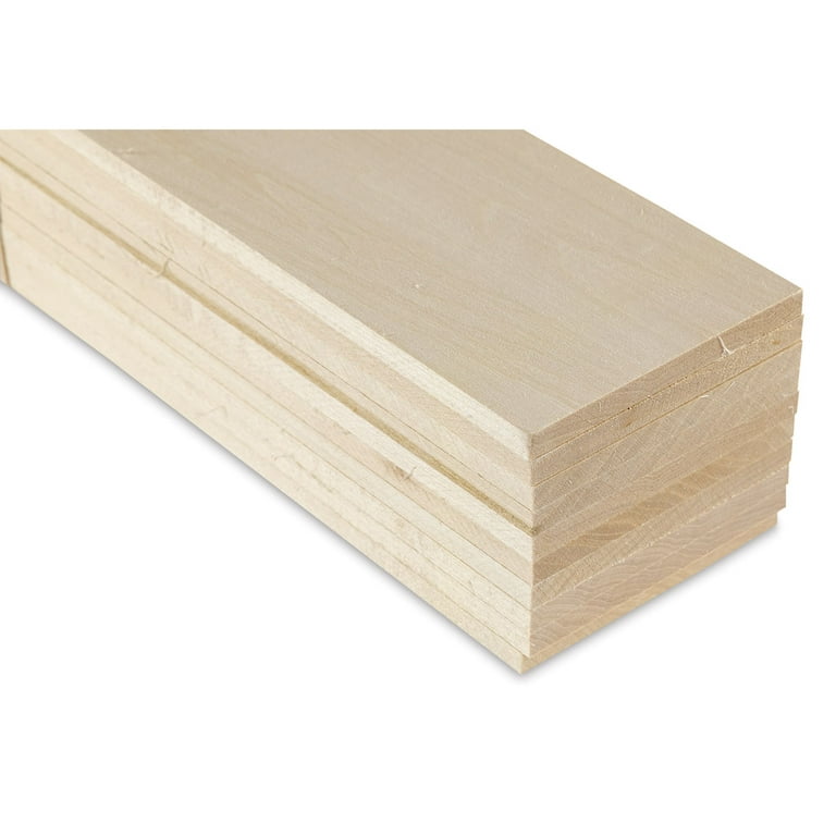 Midwest Products Genuine Basswood Sheet -10 Sheets, 1/4 x 3 x 36