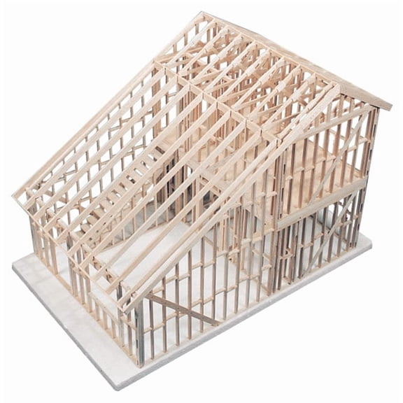 Midwest Products House Structure Model Building Kits with Grades Wood, 3.58 lb, 4.4"