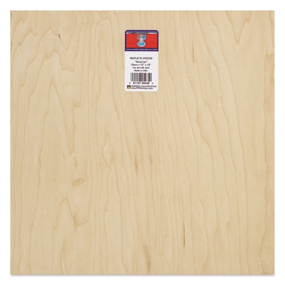 Midwest Products Maple Plywood - 1/2" x 12" x 12"