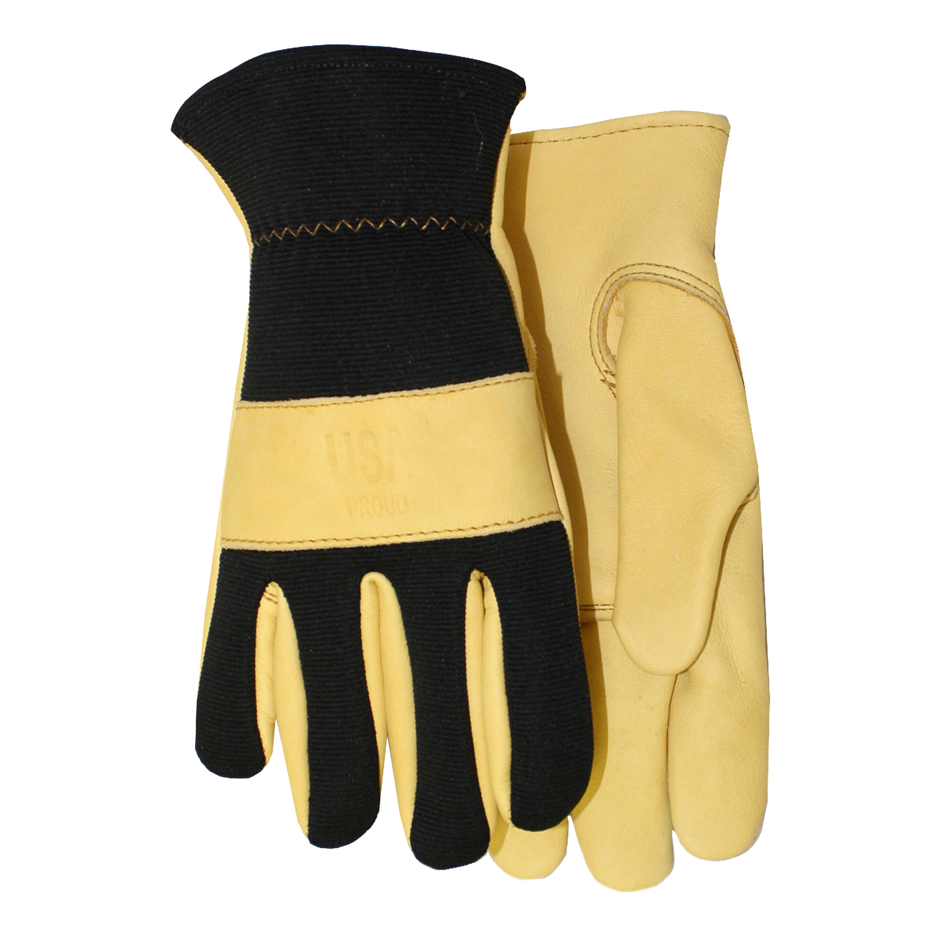 Do it Mens Lg Tan Top Grain Cowhide Leather Work Gloves