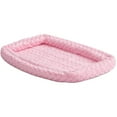 thumbnail image 1 of Midwest QuietTime Double Bolster Dog Bed & Crate Mat, Pink, 22", 1 of 4