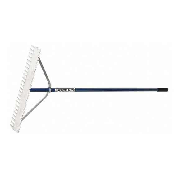 Midwest Rake Asphalt Lute,24 Tines,Aluminum Handle 12536GRA