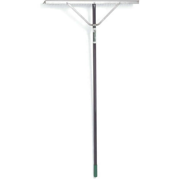 24 in Aluminum Landscape Rake, 24 Tines, 66 in L Aluminum Handle 10024GR